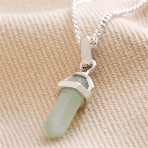 aventurine crystal necklace